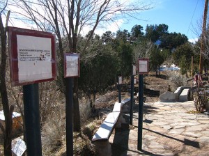 Signs listing dates and casualties for US wars