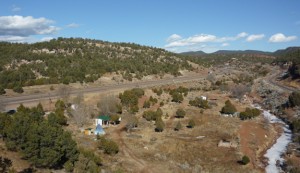 You can see the Killing Fields below (and the museum, the cross, etc)