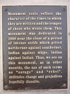 plaque on Santa Fe monument