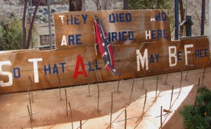 notice the little crosses in the cement