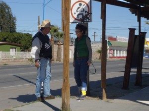 He had an open-air used appliance store.