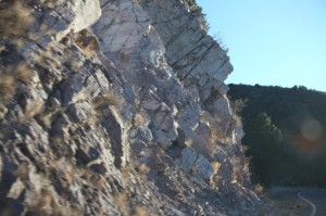 jutting rockface