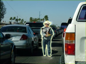 Like a heat seeking missile, he was coming straight for us.