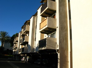 our balcony is the one under the weird plywood insert